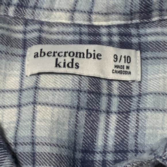 Abercrombie Kids Girls Flannel Button-Up, EUC, Size 9/10 - Picture 2 of 10